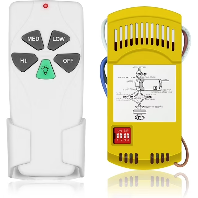 FEKOTS Ceiling Fan Remote Kit for 53T (Yellow)